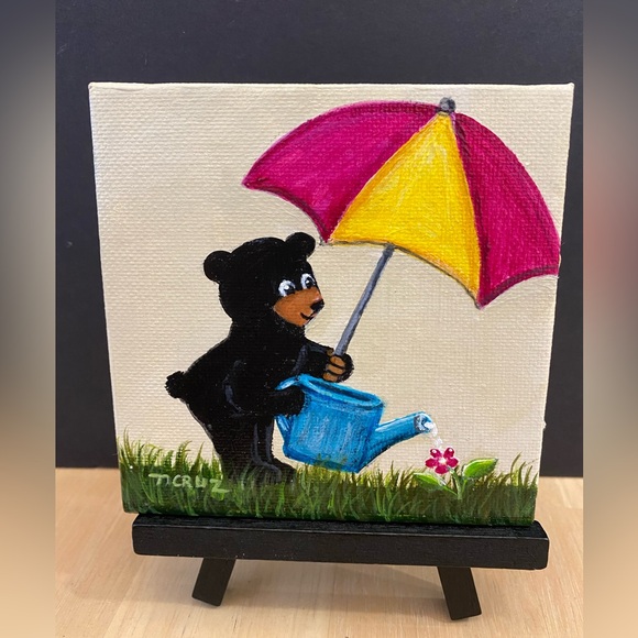 Hand Crafted Other - Hand Crafted Bear Art magnet. “You Matter”